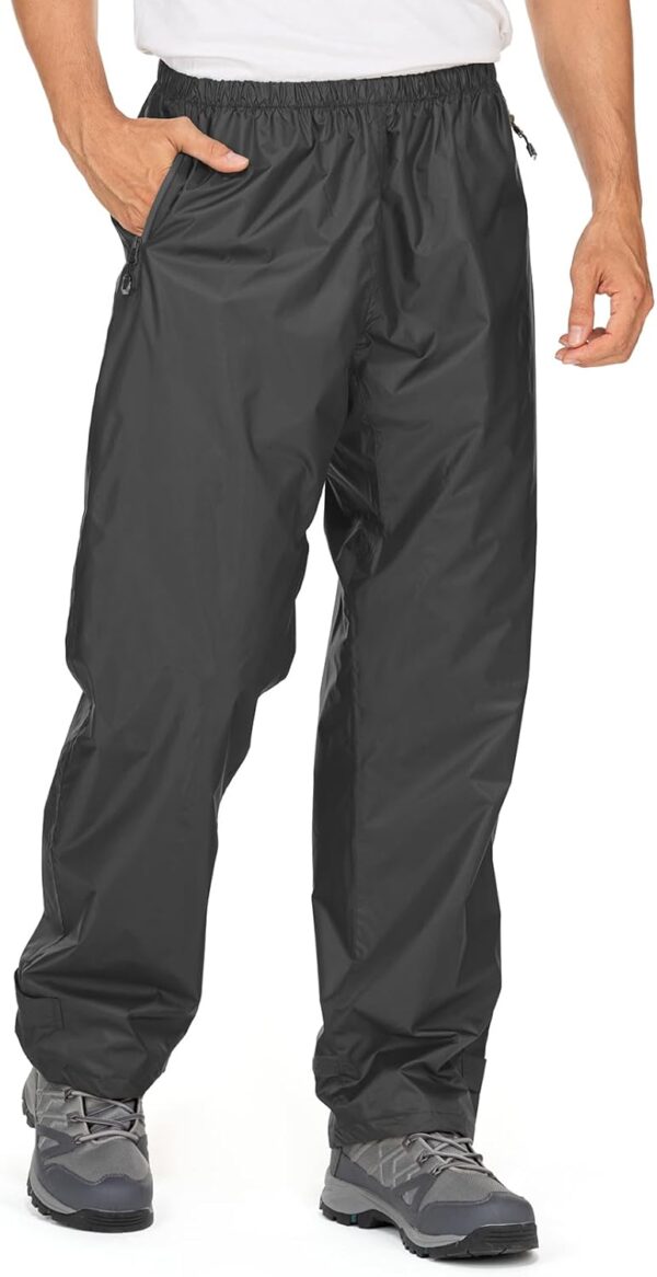 Men's Rain Pants Waterof Windof Hiking Rain Over Pants for Outdoor Fishing Golf Motorcycle Cycling