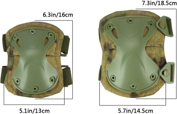Tactical Combat Knee & Elbow Protective Pads Set for Outdoor  Paintball Game Cycling Safety Skateboarding Gear Skates Knee Protection Guard Pads - Image 2