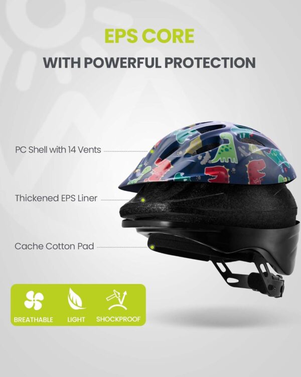 Kids Bike Helmet - from Toddler to Youth Sizes - Adjustable Safety Unicorn Helmet for Children (Age 3-15), 14 Vents for Multi-Sport - Image 2