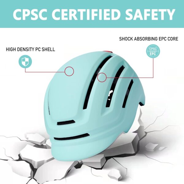 Adult Bike Helmet for Men Women, Mountain Road Bicycle Helmet with USB Rechargeable Taillight - Image 2